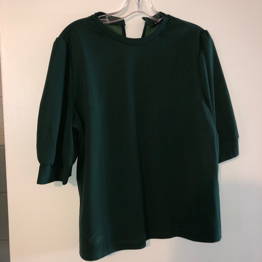 Green Business Casual Top